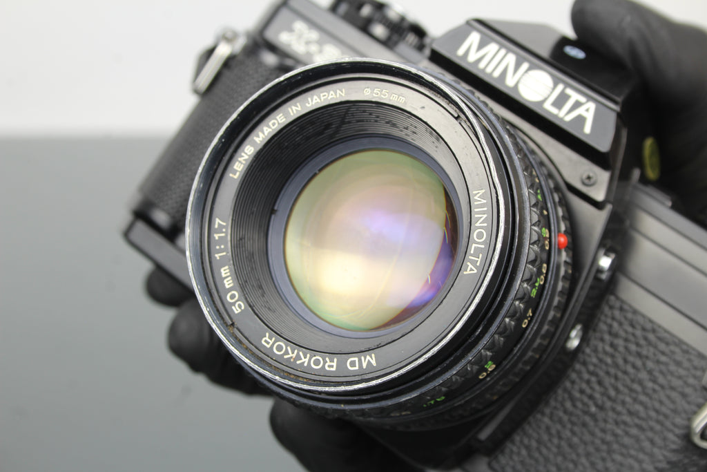 Minolta X-300 + MD Rokkor 50mm 1:1.7 55mm lionsa