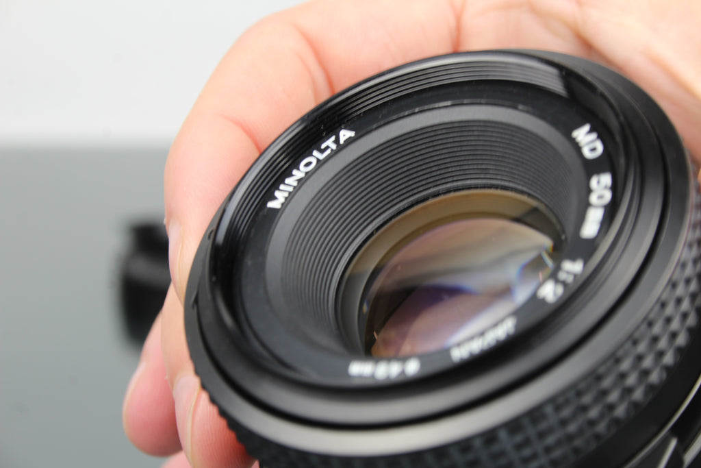 Minolta MD 50mm 1:2 49mm lionsa (súmha MD)