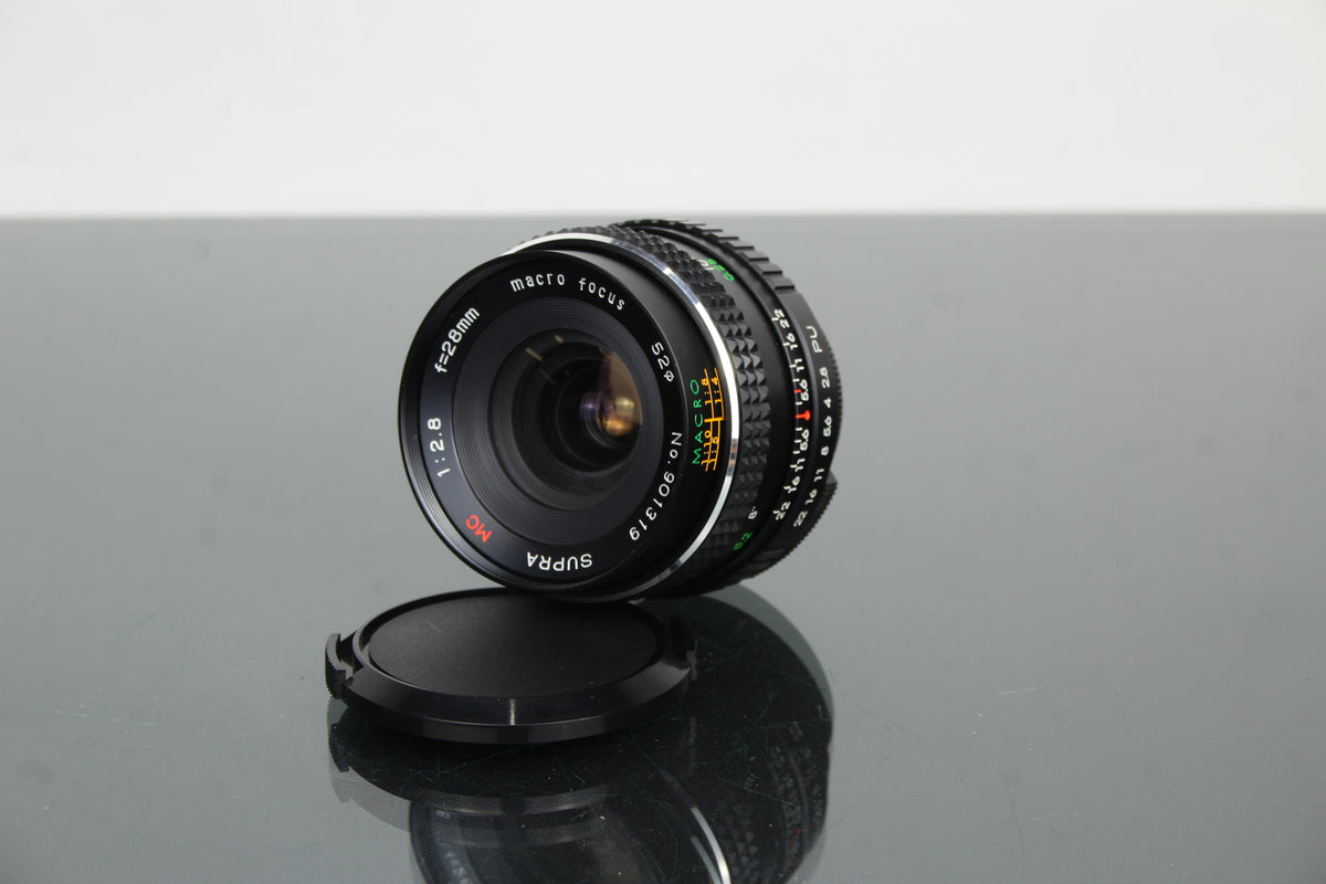 Supra MC 1:2.8 F=28mm Manual Focus Macro Lens (Unknown Mount)